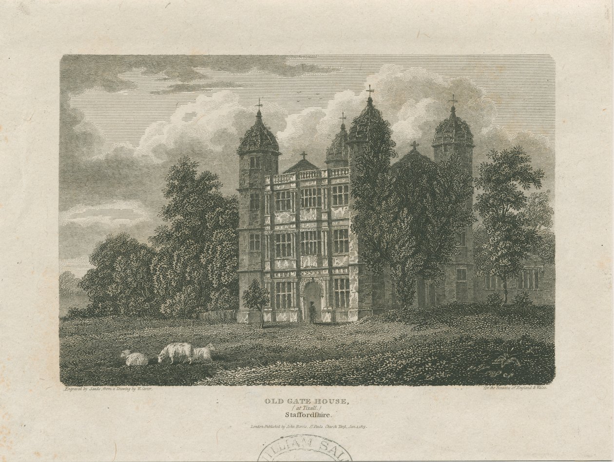Tixall Hall - Torhaus: Gravur, 25. Nov 1775 von Unbekannt