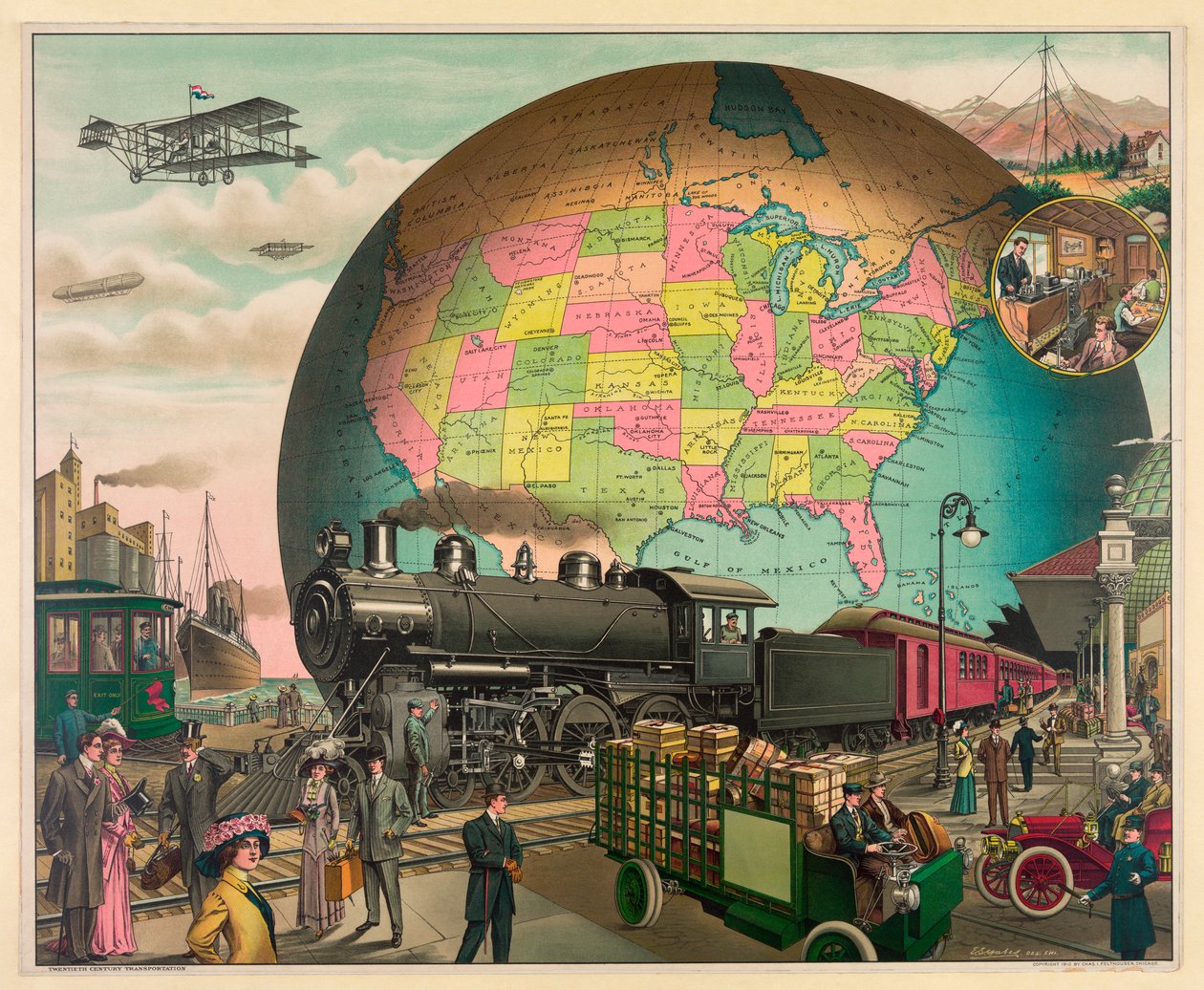 Transport von 1910, Vereinigte Staaten, ca. 1910 von Unbekannt