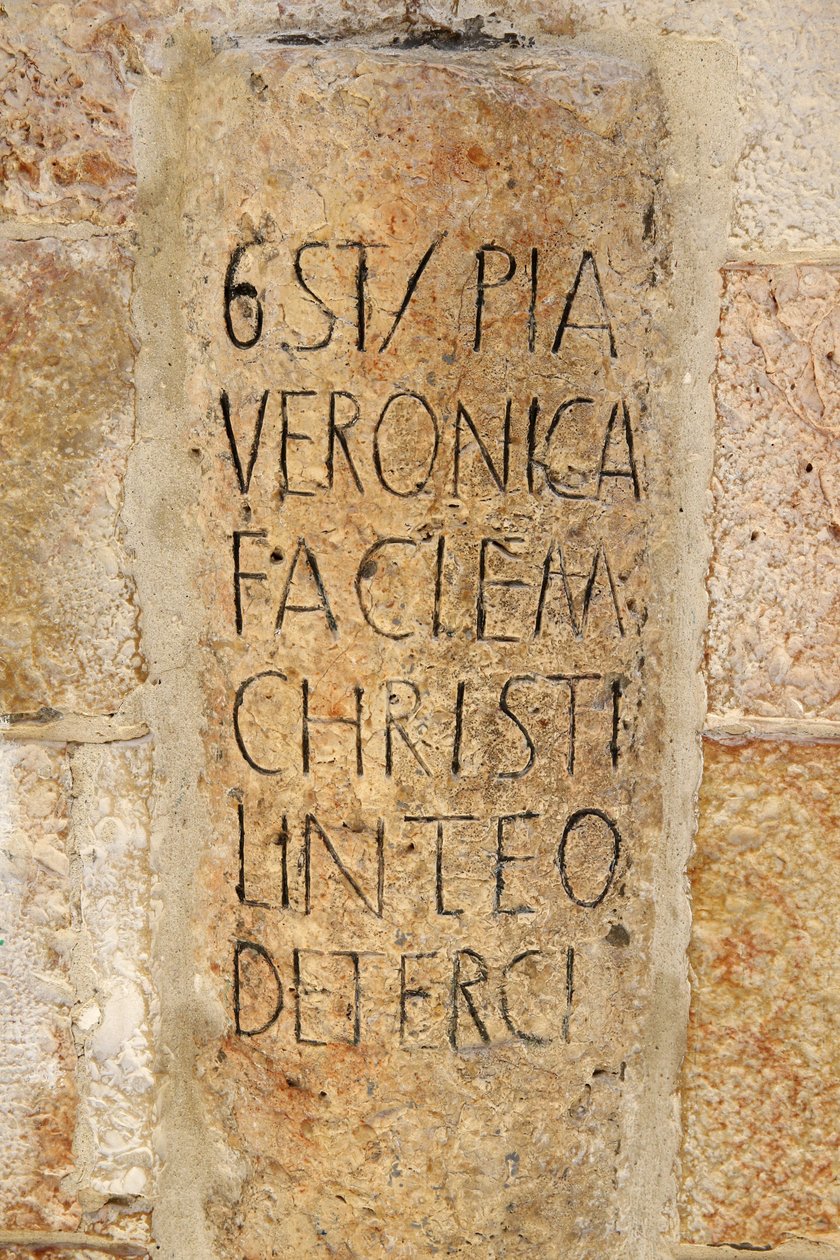 Via Dolorosa, sechste Station, Das Schweißtuch der Veronika, Jerusalem, Israel von Unbekannt