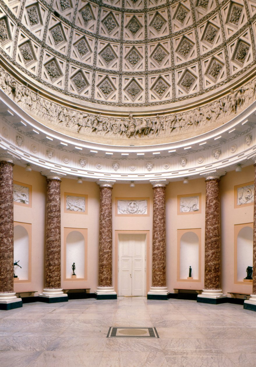 Ansicht des Marmorsalons, Stowe House, Buckinghamshire, erbaut 1777-1780 von Unbekannt