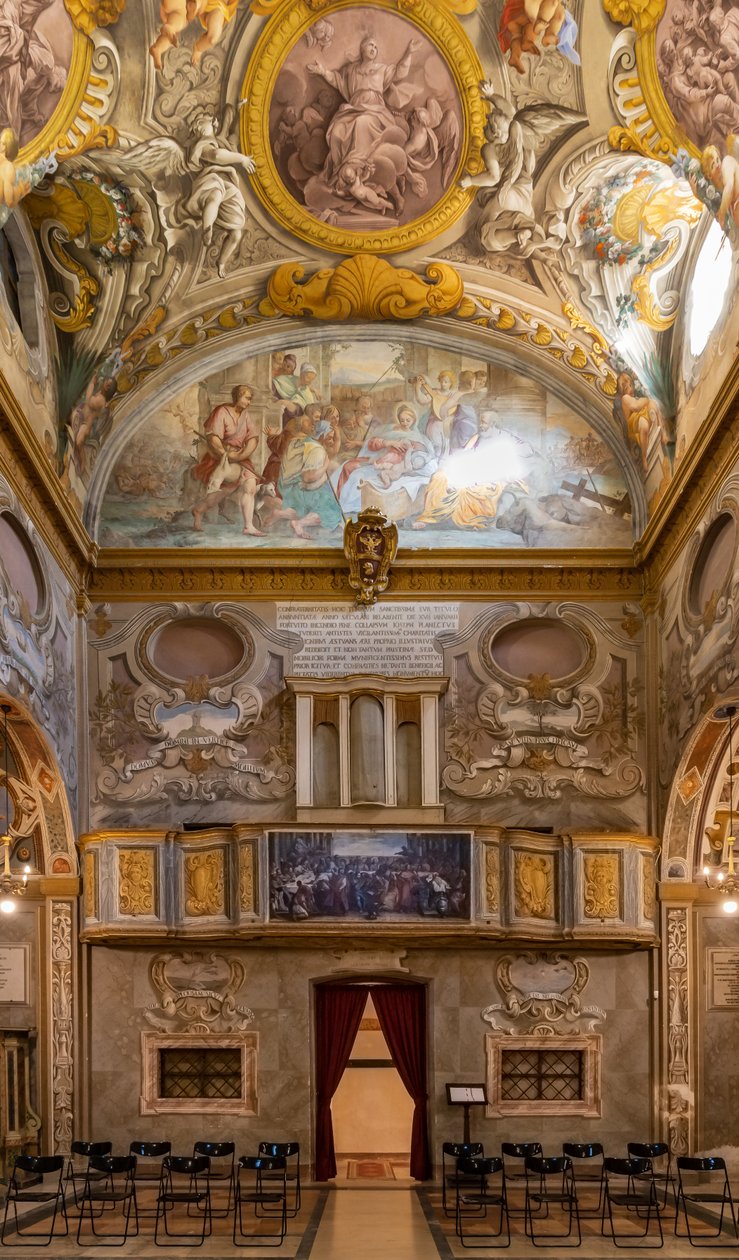 Ansicht der Gegenfassade, Kirche von Nunziatina, Todi, Umbrien, Italien von Unbekannter Künstler