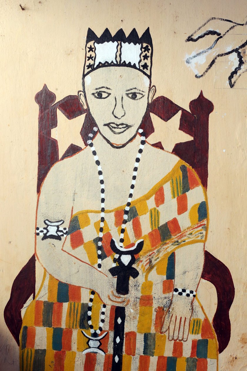 Voodoo-Wandmalerei auf einem Kloster, Togoville, Togo von Unbekannt