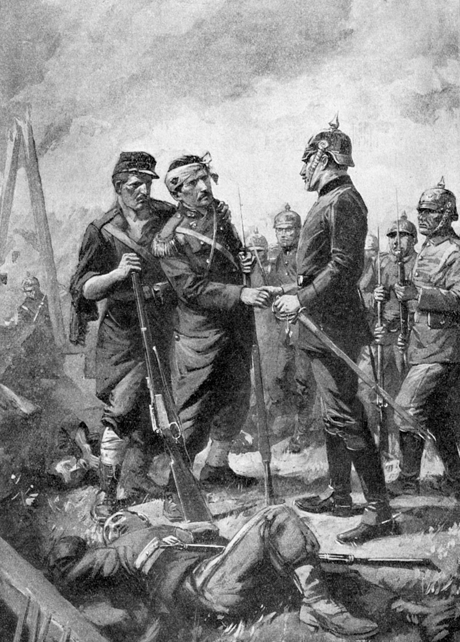 Erster Weltkrieg - Verwundeter französischer Unteroffizier 1914 von Unbekannter Künstler