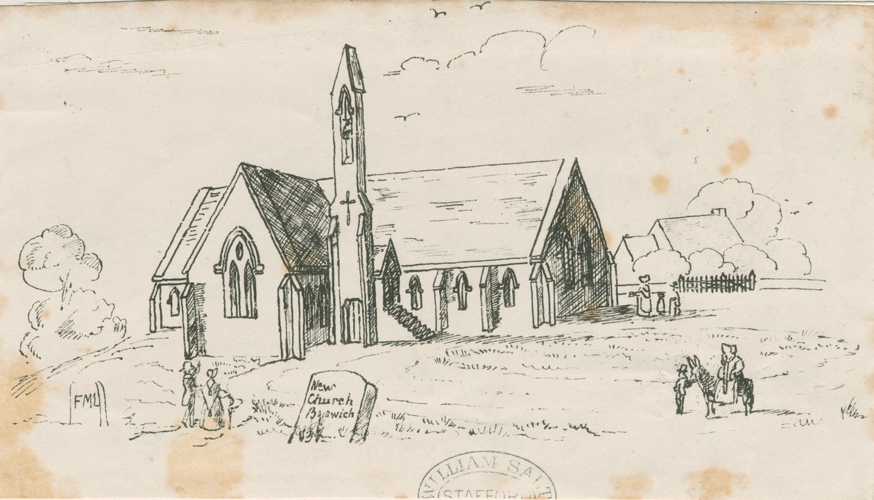 Walton-on-the-Hill Kirche [Neu]: Lithografie, undatiert [ca. 1840] von Unbekannt