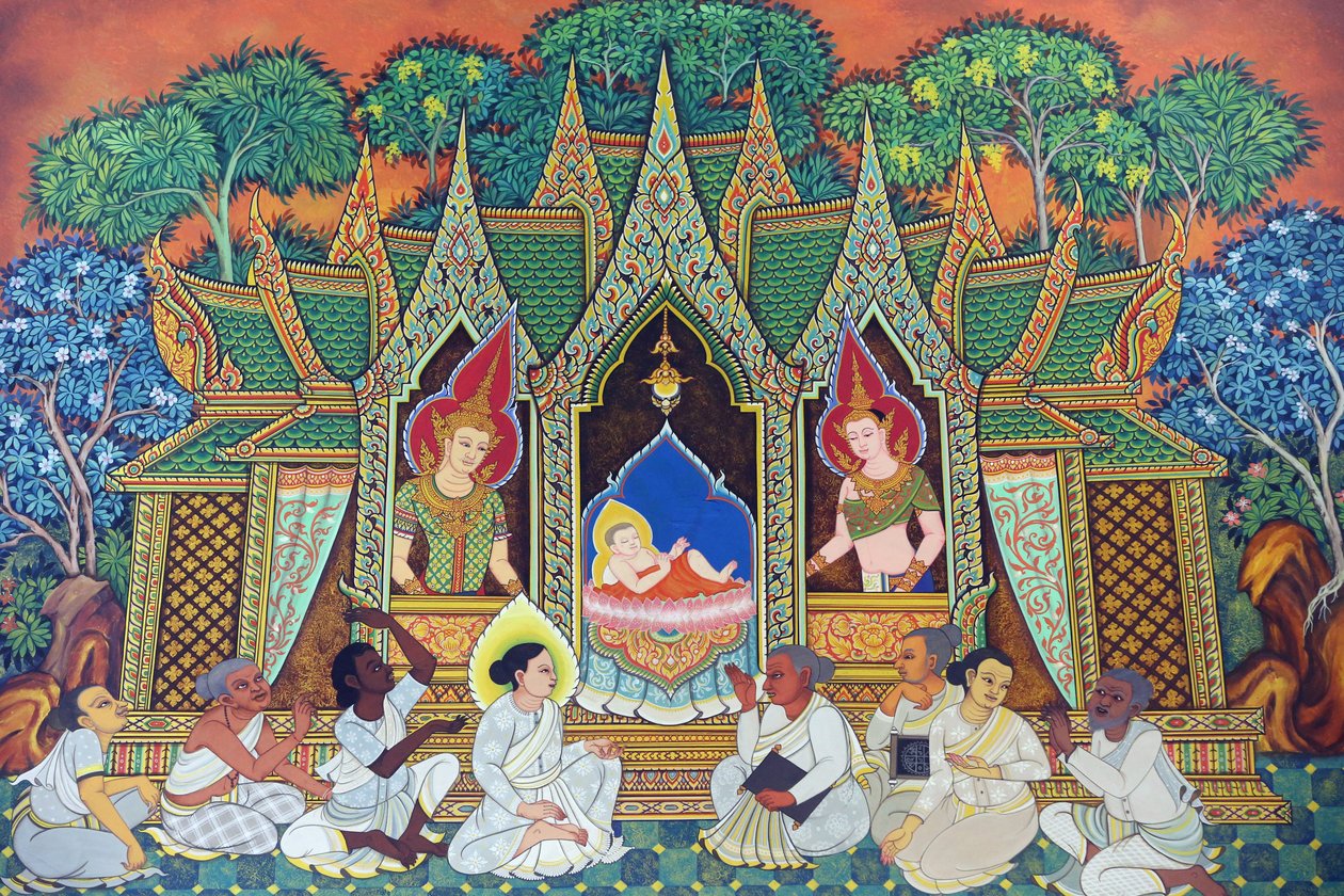 Wat Ananda Metyarama Thai-Buddhistischer Tempel. Geburt von Siddhartha Gautama (allgemein bekannt als Buddha), Singapur von Unbekannt