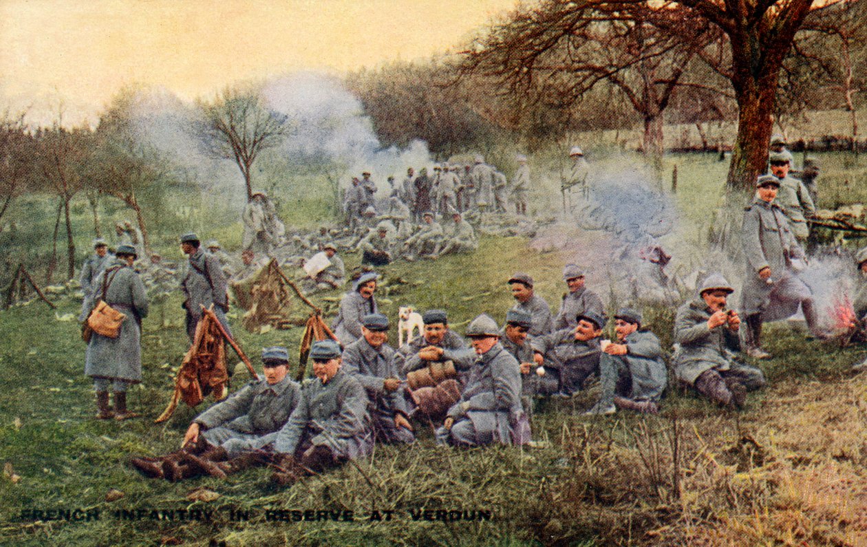 Erster Weltkrieg: Französische Armee in der Schlacht von Verdun von Unbekannter Künstler