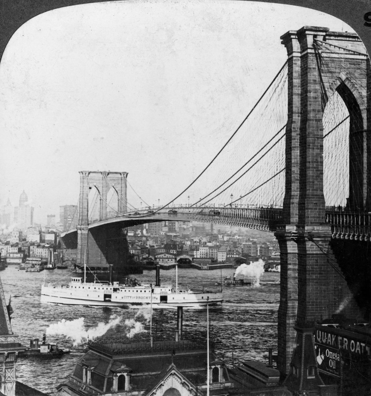 Brooklyn Bridge, New York, USA, frühes 20. Jahrhundert von Underwood and Underwood