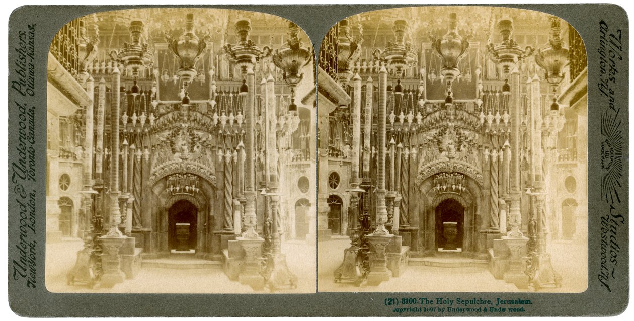 Kirche des Heiligen Grabes, Jerusalem, Palästina, 1897 von Underwood and Underwood