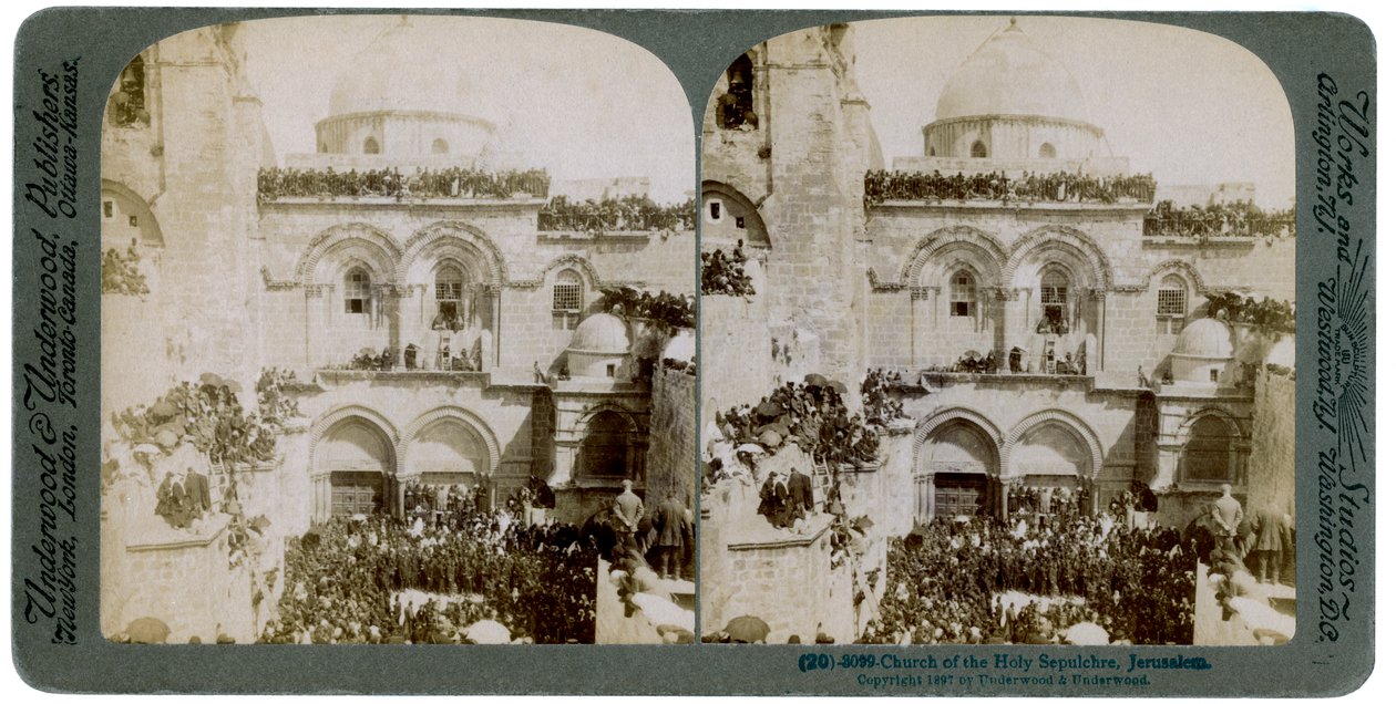 Kirche des Heiligen Grabes, Jerusalem, Palästina, 1897 von Underwood and Underwood