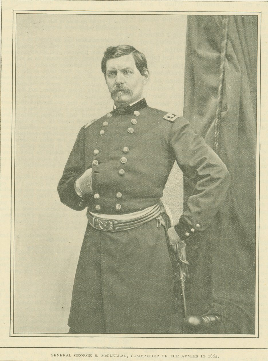 General George B. McClellan, Kommandeur der Armeen im Jahr 1862 von Unknown