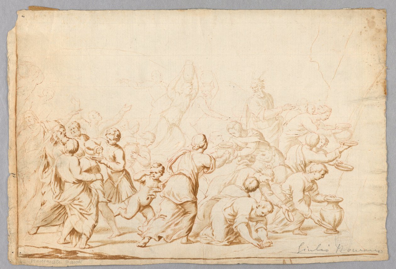 Zeichnung, Kompositionsstudie nach Giulio Romano von Unknown