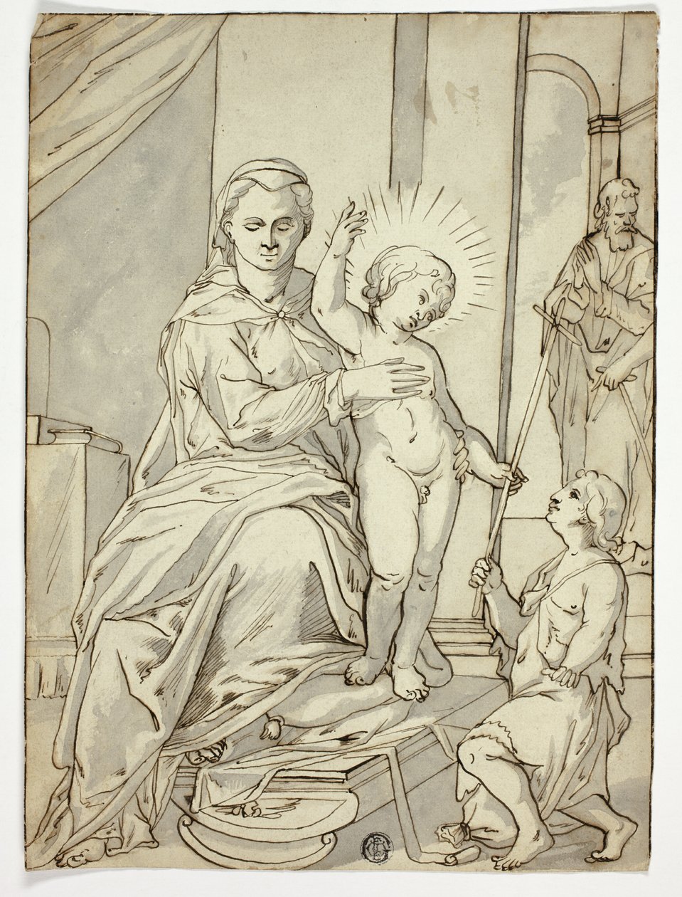 Heilige Familie mit dem kleinen Johannes dem Täufer von Unknown