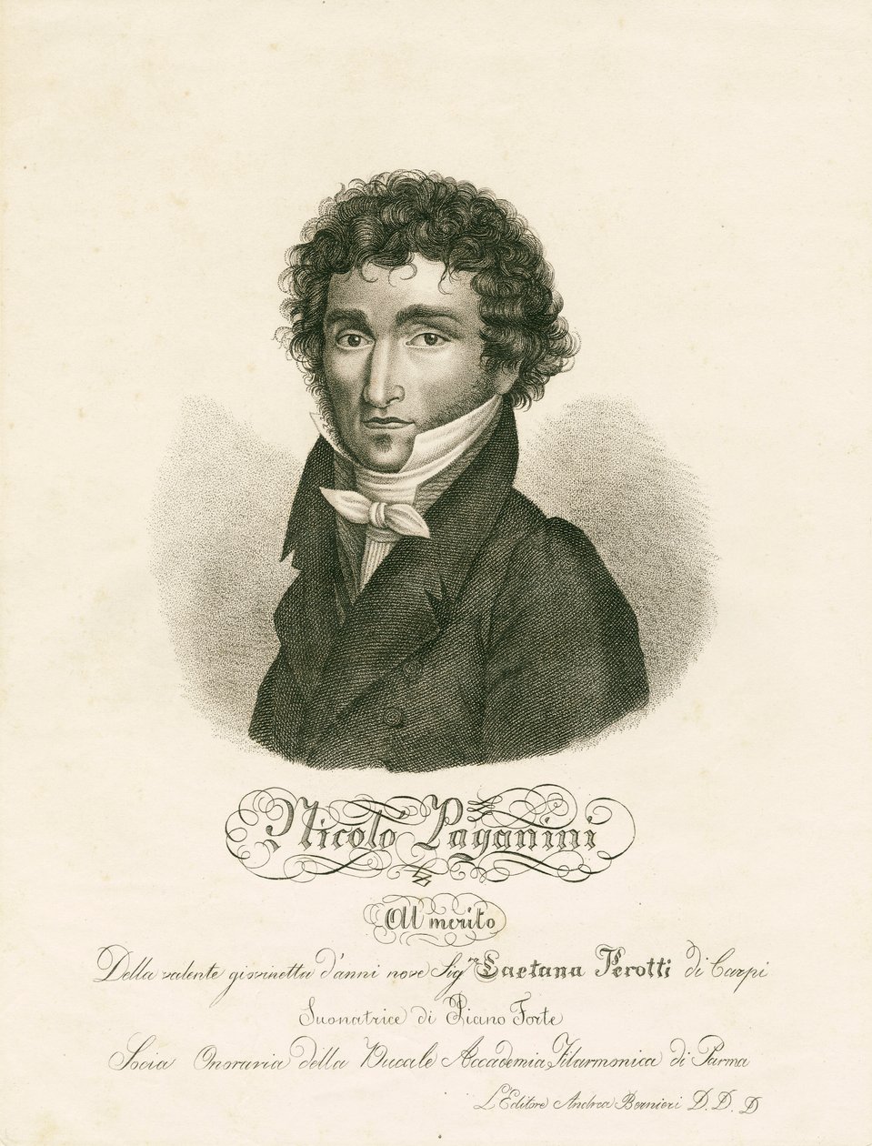 Niccolo Paganini - Porträt von Unknown