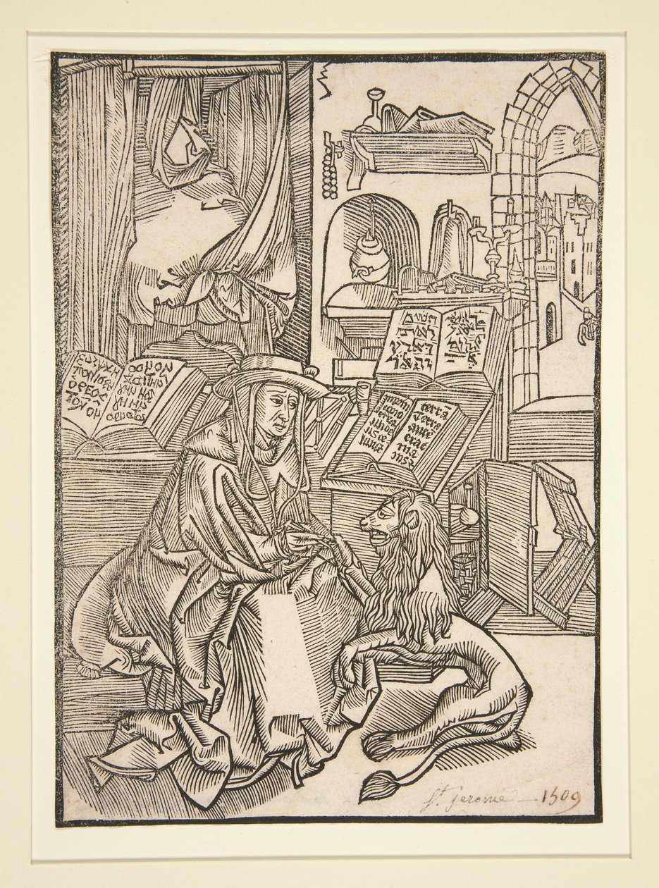 Der heilige Hieronymus zieht den Dorn aus dem Löwen von Unknown