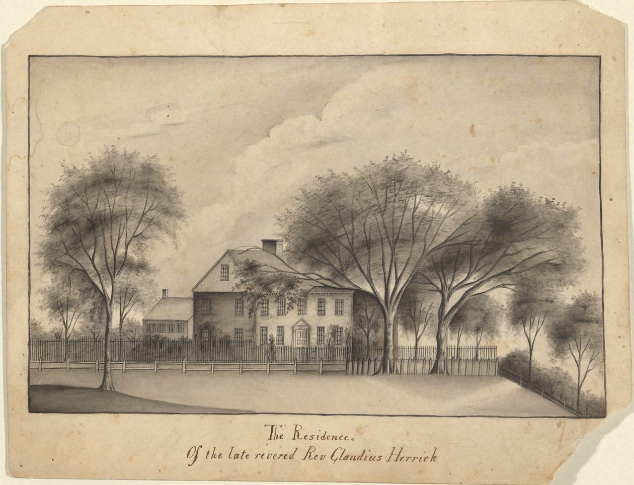 Die Residenz des verstorbenen ehrwürdigen Rev. Claudius Herrick von Unknown
