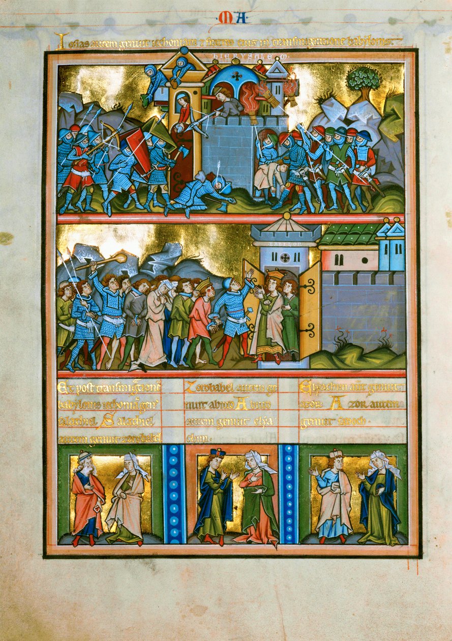 5 Illuminationen mit Text auf einer Seite von Unknown artist