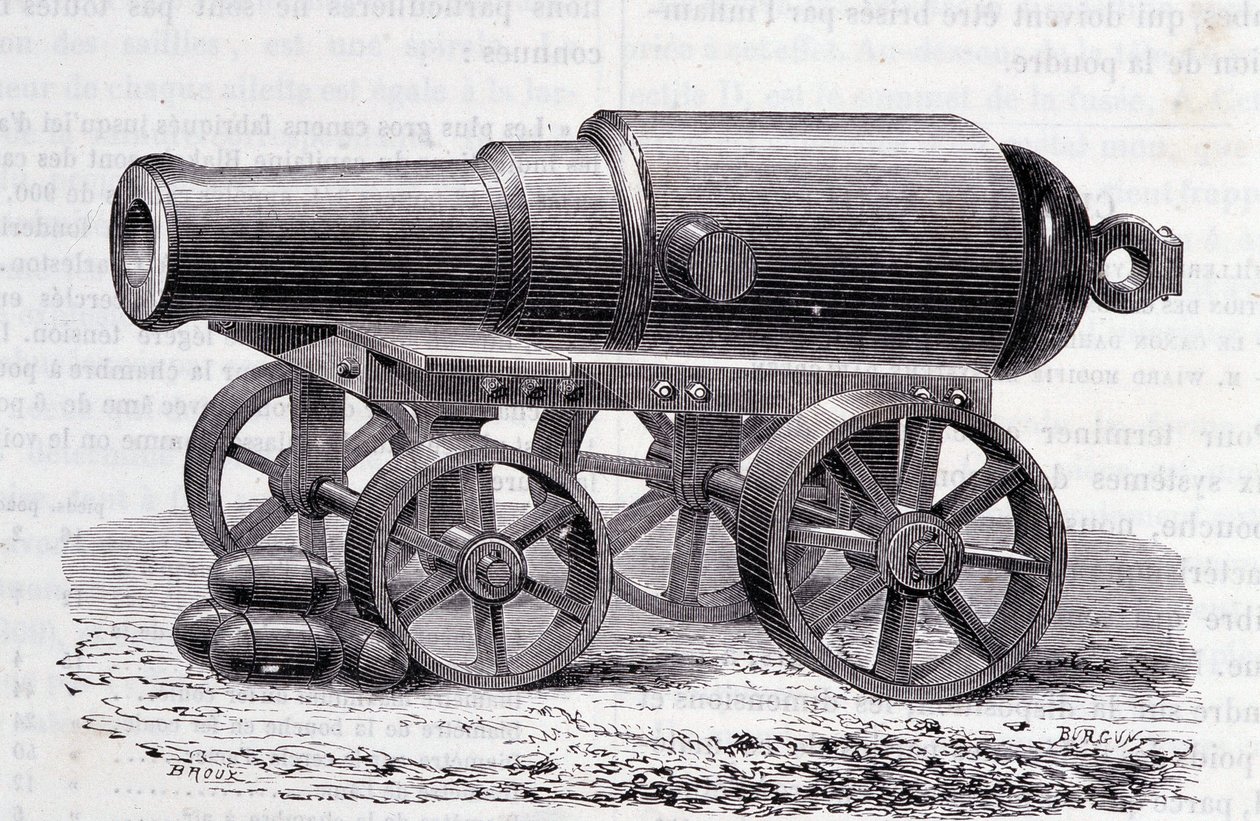 Ein Blakely-Gewehr - Die Blakely-Kanone auf der Londoner Expo (1862) von Unknown artist