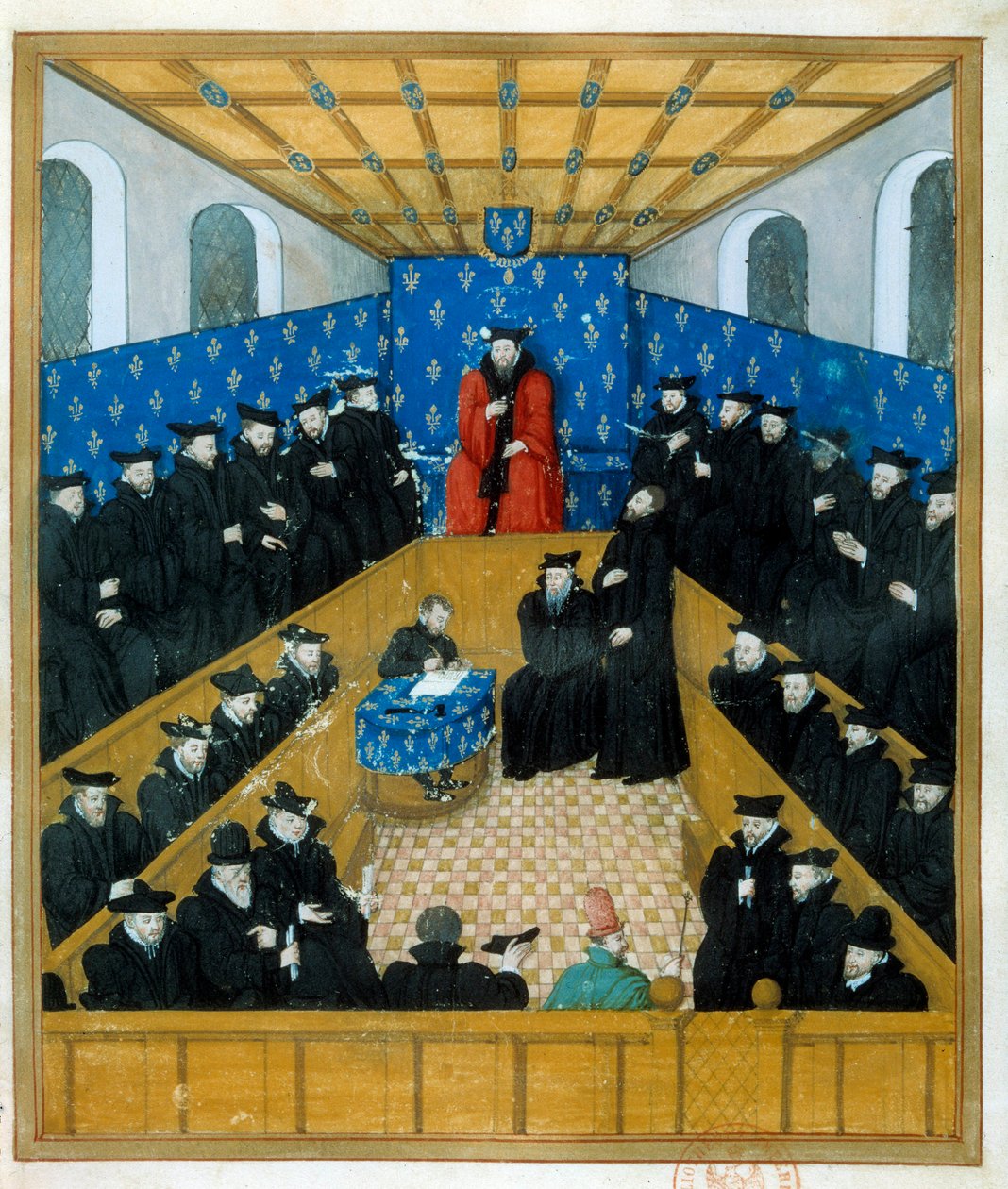 Ein Gerichtshof im 15. Jahrhundert von Unknown artist