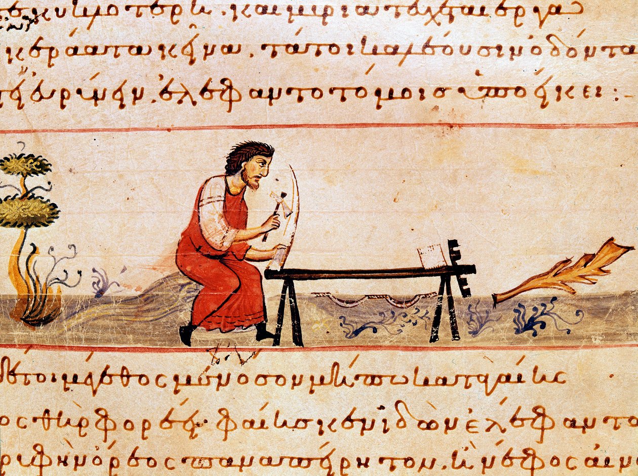 Ein Handwerker bearbeitet Elfenbein von Unknown artist