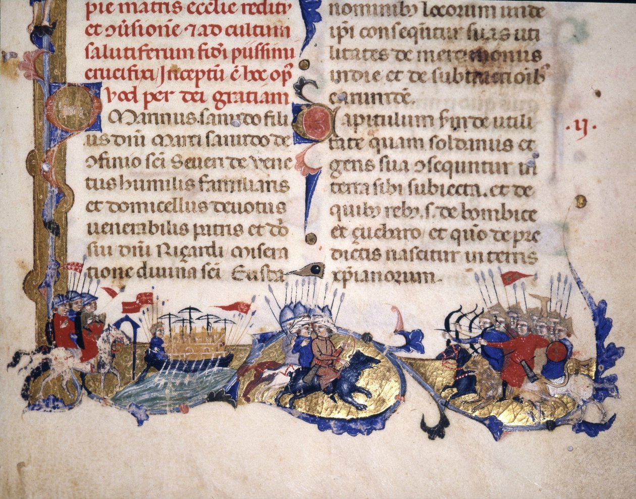 Eine Kreuzzugsszene - in „Secreta Fidelium Crucis“ von Marino Sanudo von Unknown artist