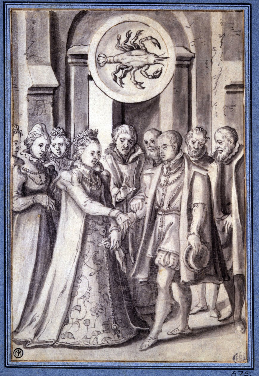 Eine Hochzeit im 17. Jahrhundert, unter dem Zeichen des Krebses von Unknown artist