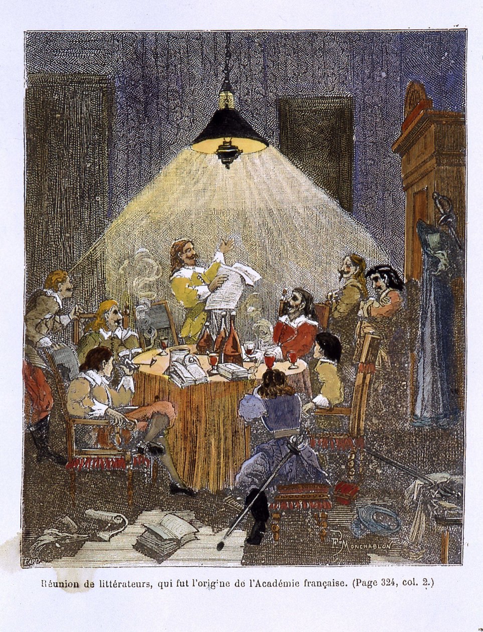 Ein Treffen von Literaten, das den Ursprung der Französischen Akademie bildete von Unknown artist