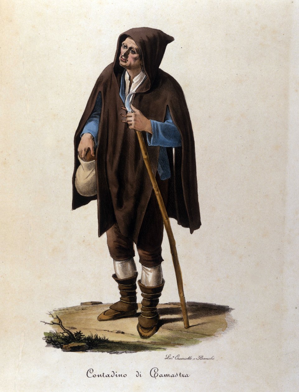 Ein Bauer aus der Region Camastra in Sizilien. von Unknown artist