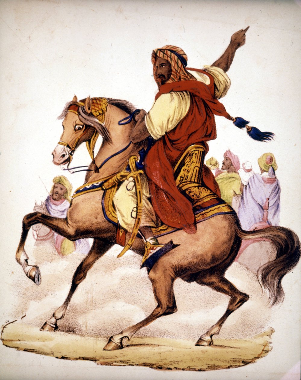 Abd El Kader (Abd El-Kader) (1807 - 1883), arabischer Emir von Algerien. Lithografie des 19. Jahrhunderts von Unknown artist