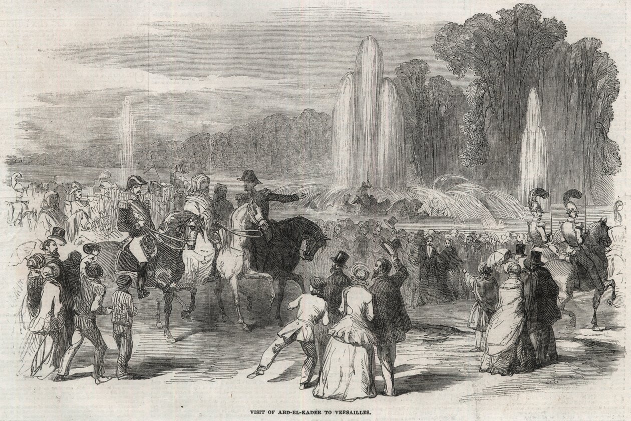 Abd al Qadir (1808-1883), algerischer Freiheitskämpfer, mit Kriegsminister Alphonse Henri d