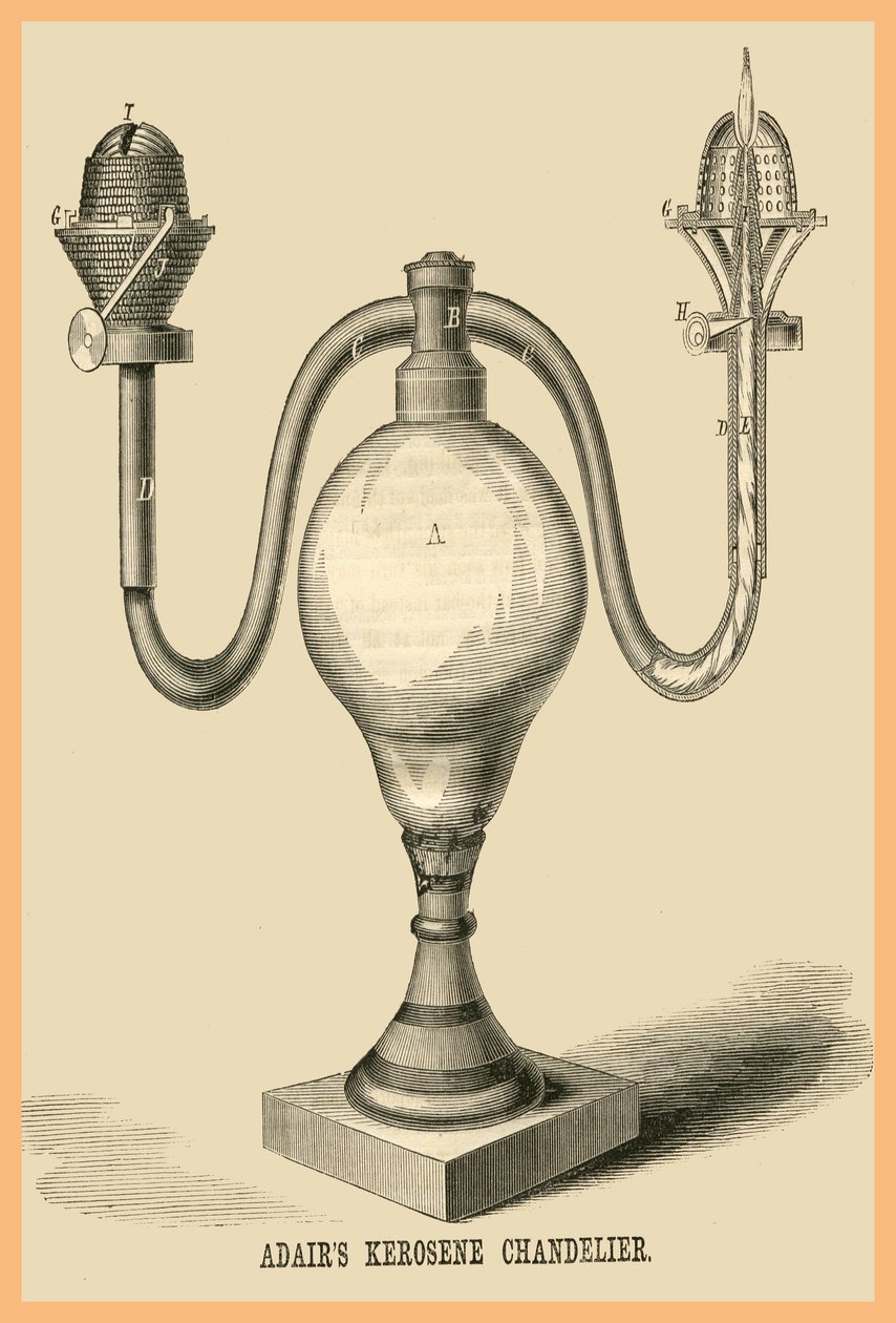 Adairs Kerosin-Kronleuchter von Unknown Artist