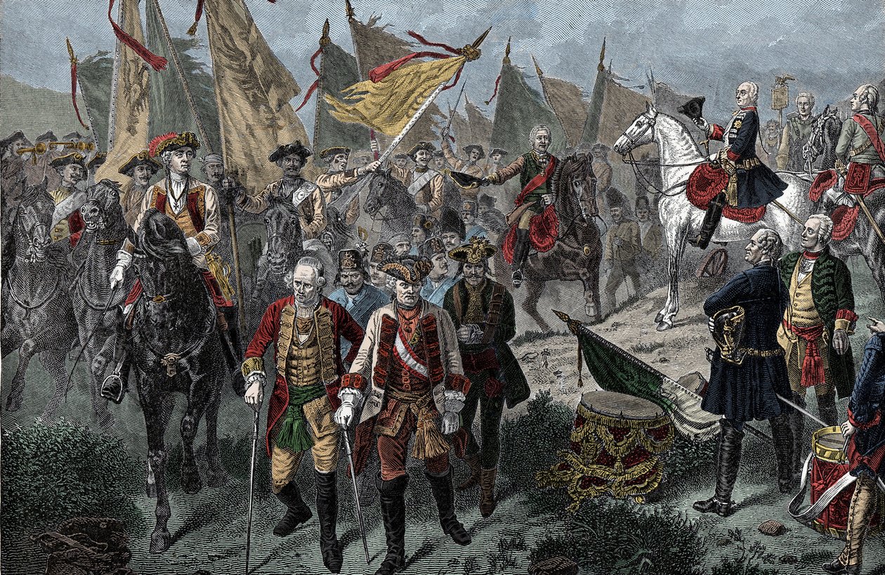 Nach der Schlacht von Hohenfriedberg von Unknown artist