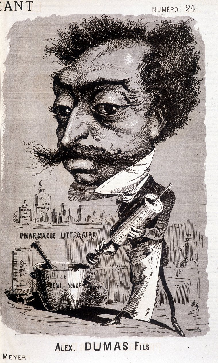 Alexandre Dumas Fils und seine „literarische Apotheke“ - in „Le Géant“ vom 02.08.1868 von Unknown artist