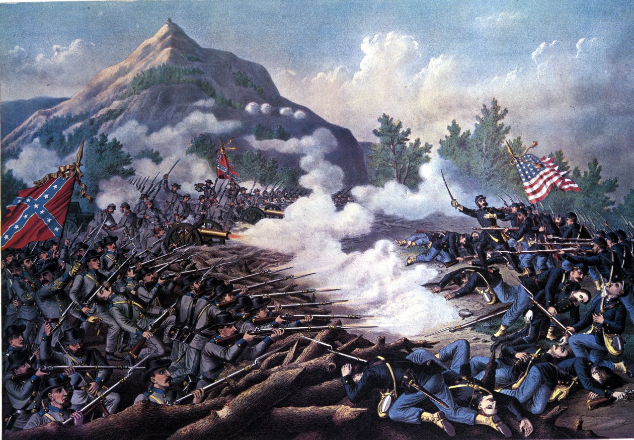 Amerikanischer Bürgerkrieg (1861 - 1865): Schlacht von Kennesaw Mountain (Georgia) am 27. Juni von Unknown artist