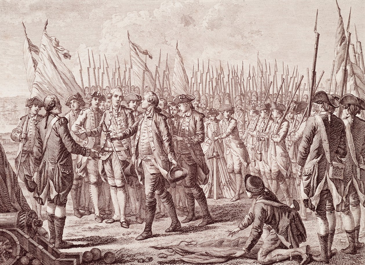 Amerikanischer Unabhängigkeitskrieg: Die Kapitulation von Lord Cornwallis von Unknown artist