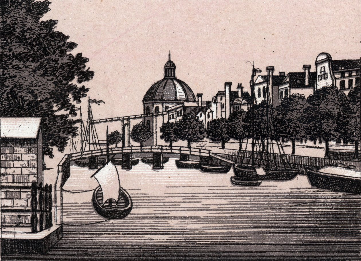 Amsterdam, Holland: Ansicht des Singel-Kanals. in „Die Welt illustriert 168 Ansichten“ undatiert (Ende des 19. Jahrhunderts) von Unknown artist
