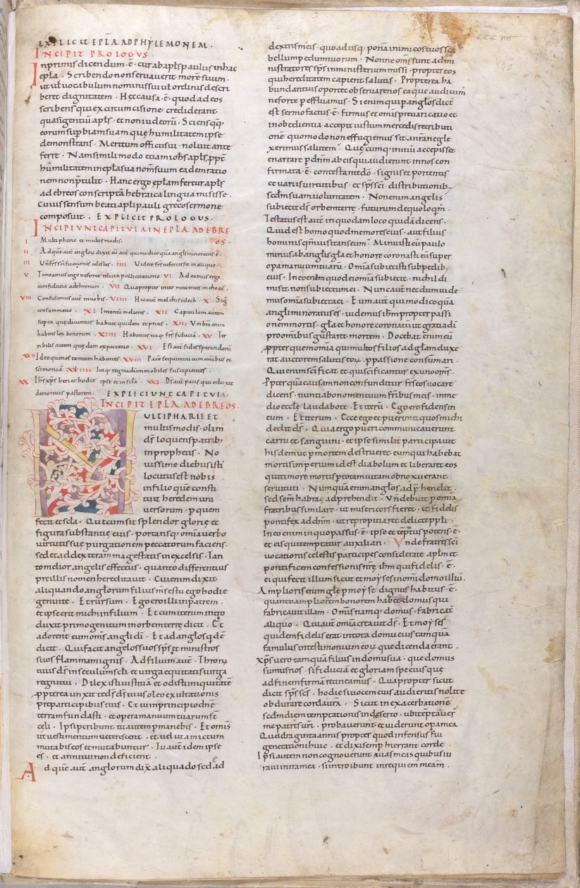 Eine illuminierte Seite aus der Bibel des 11. Jahrhunderts von Unknown artist