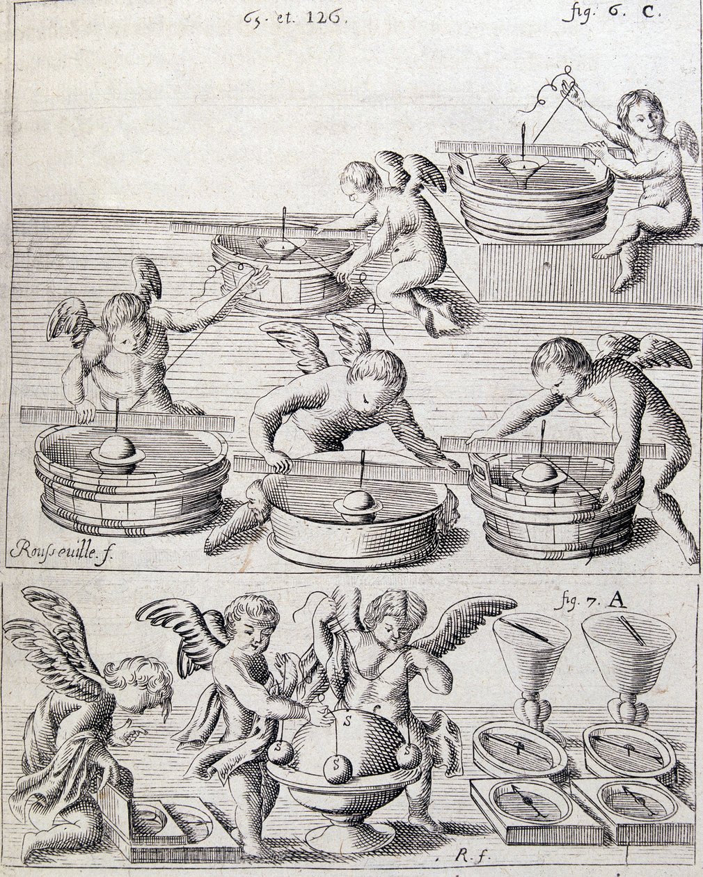 Engel und Komplexe - in „nova demonstratio immobiliitatis terrae petita ex virtute magnetica“ von Iacobo Grandamico von Unknown artist