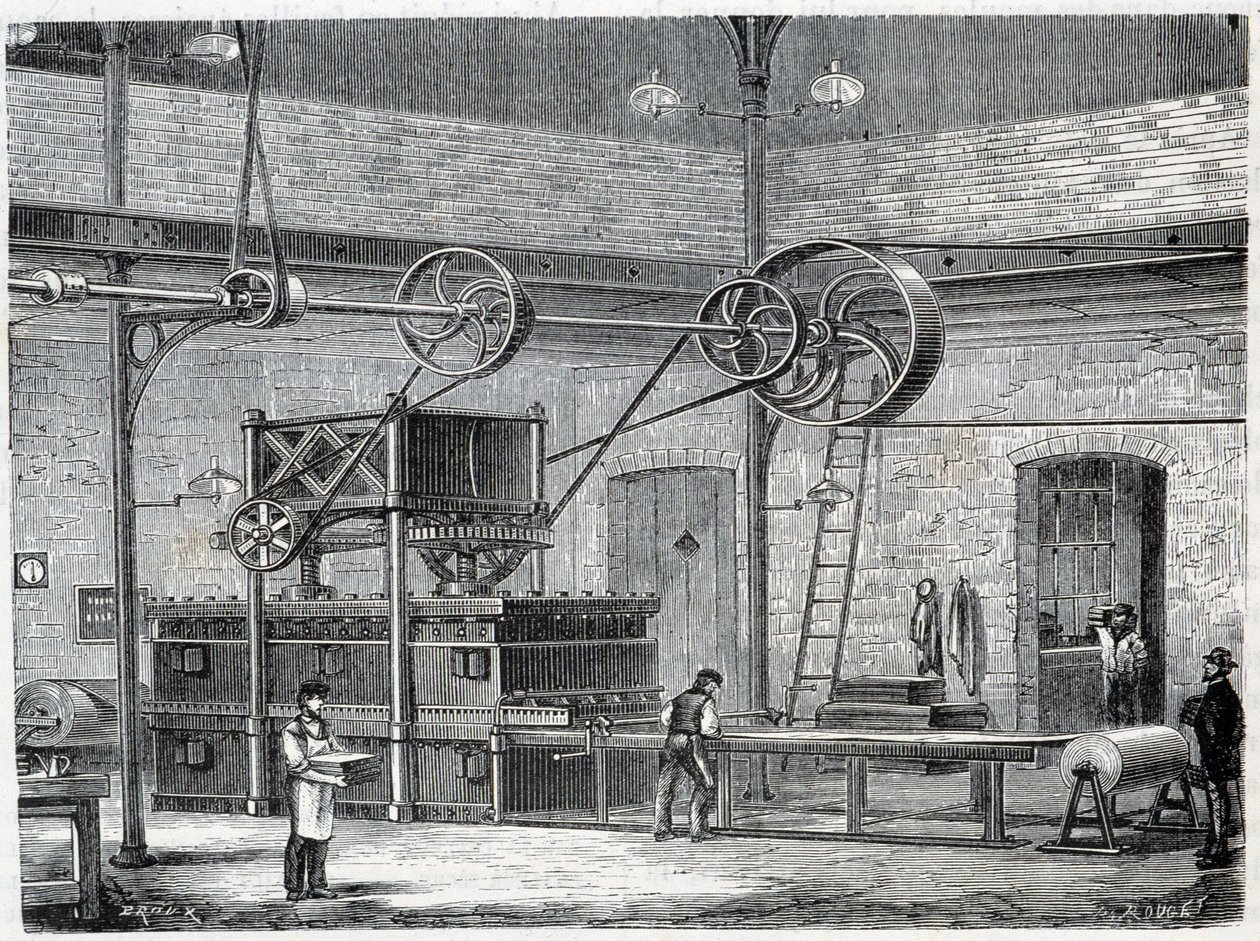 Apparat zur Vulkanisierung von Gummi durch Trockendampf - in „Die Wunder der Industrie“ von Louis Figuier von Unknown artist