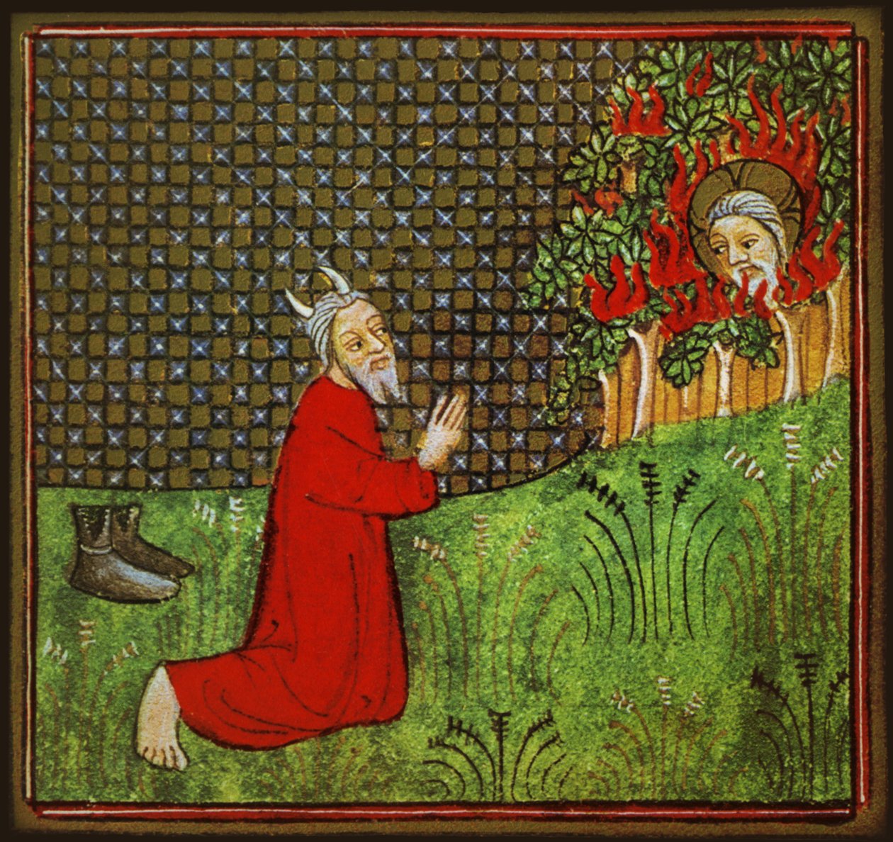 Erscheinung aus dem brennenden Dornbusch von Unknown artist