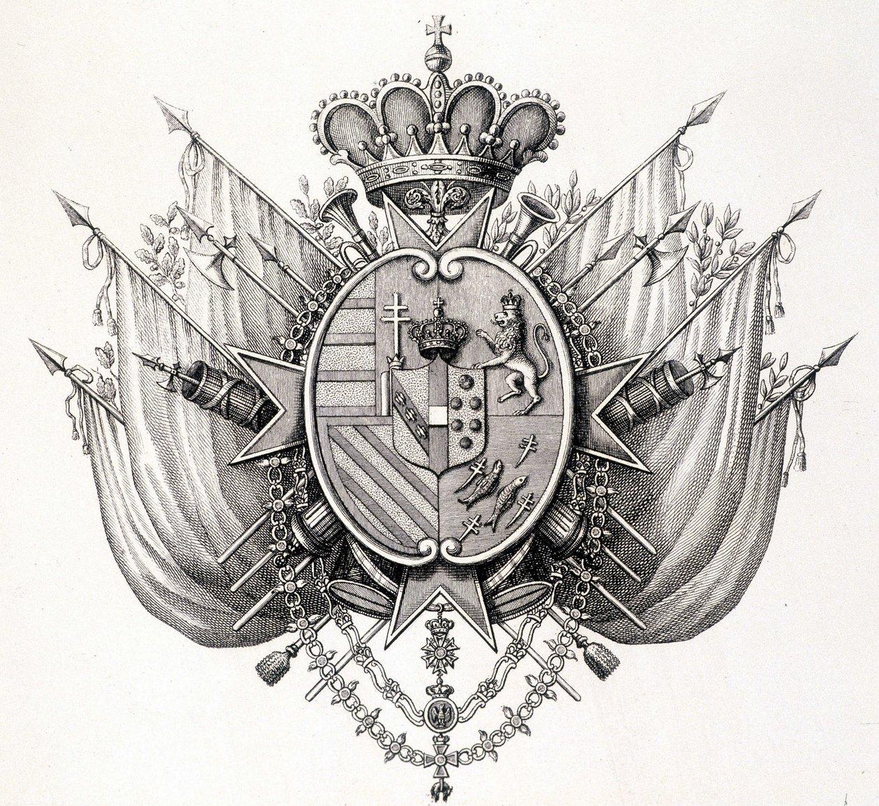 Wappen der Toskana, frühes 19. Jahrhundert. Leopold von Toskana von Unknown artist