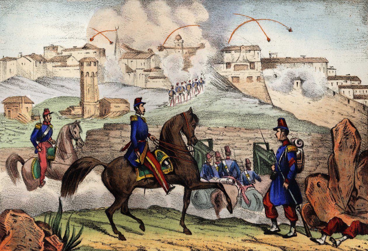 Sturm auf Constantine, Algerien, nach einer 7-tägigen Belagerung durch General Danrémont der französischen Armee Afrikas am 13. Oktober 1839. In „Storia d