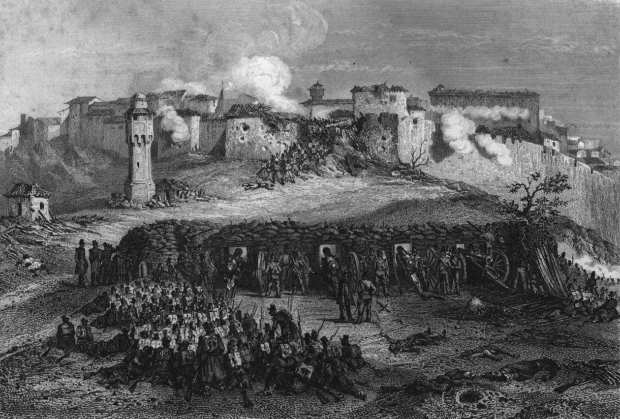 Sturm auf Constantine nach einer 7-tägigen Belagerung durch die französische Armee im Oktober 1937. In „L