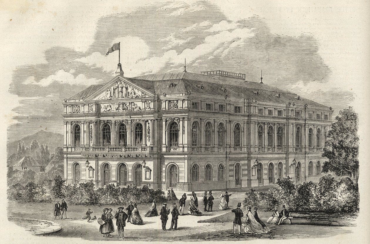 Baden-Baden, Deutschland - Das Badentheater - 1867 von Unknown artist