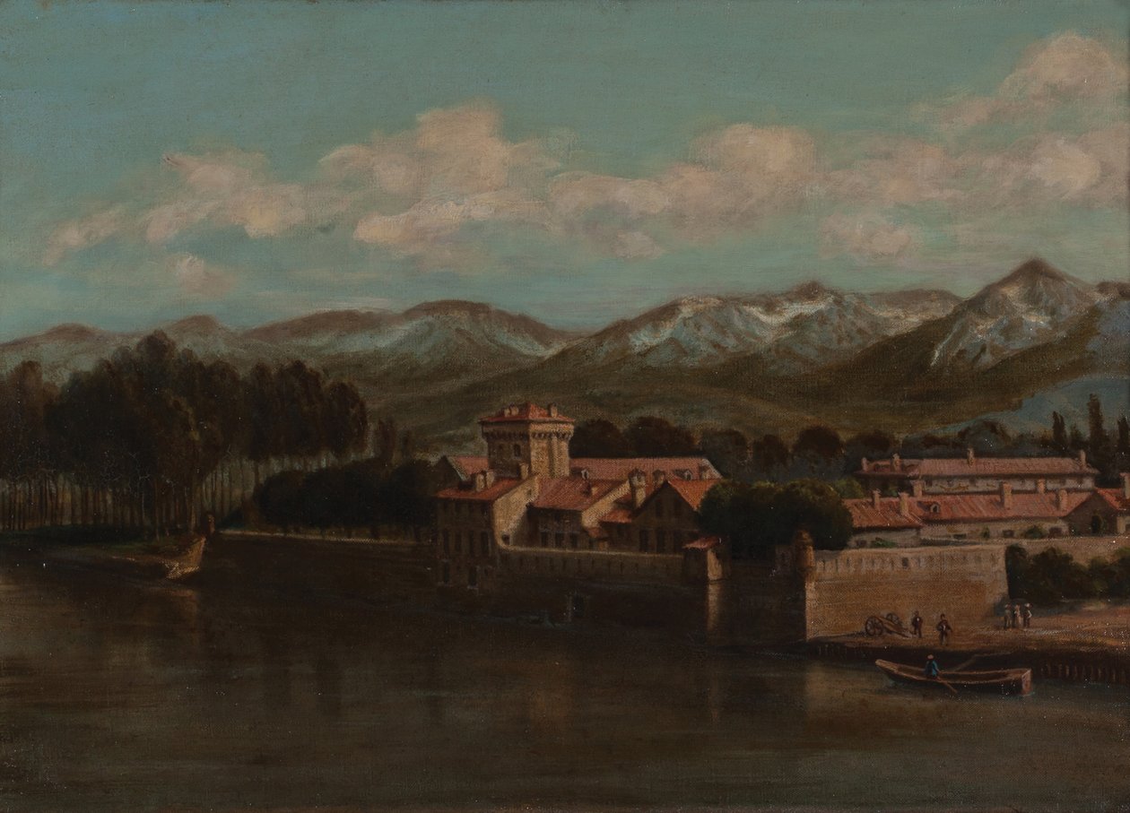 Ufer der Isère in Grenoble, Bergblick von Unknown artist