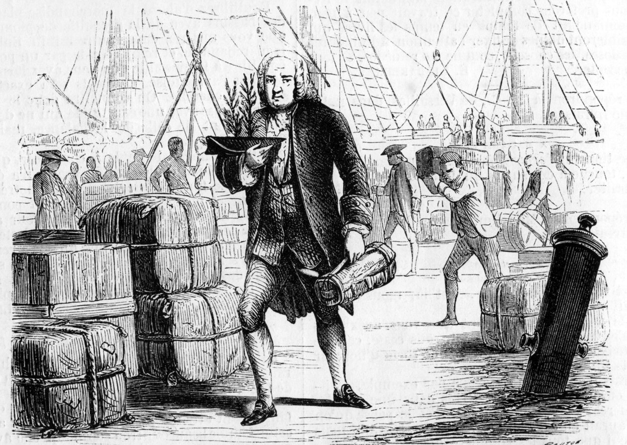 Bernard de JUSSIEU (1699-1777), französischer Botaniker und Naturforscher, berichtet über Zedern aus dem LIBANON. Gravur 1856 von Unknown artist