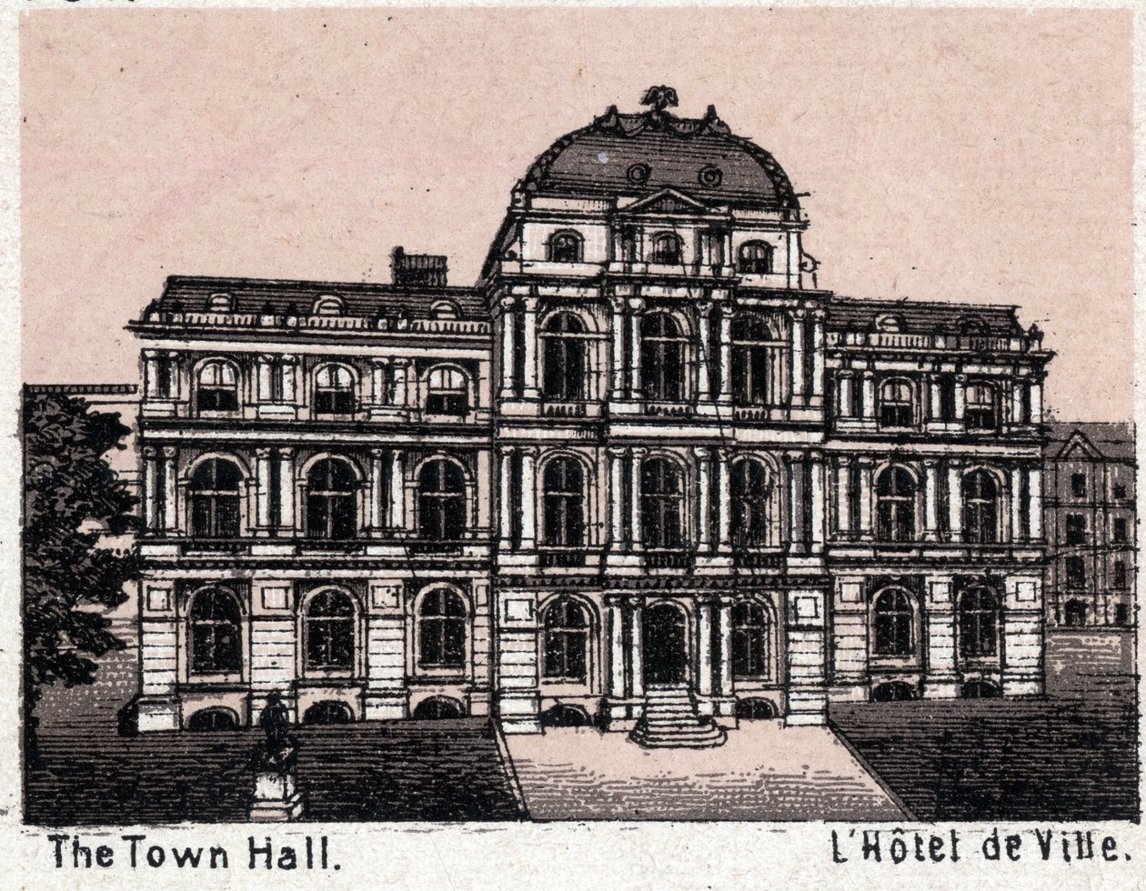 Boston, Vereinigte Staaten: Blick auf das Rathaus. in „Die Welt illustriert 168 Ansichten“. Undatiert (spätes 19. Jahrhundert) von Unknown artist