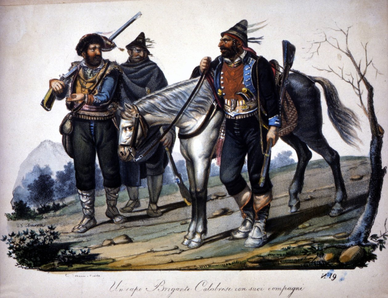 Brigantentum in Kalabrien, Italien, Gravur des 19. Jahrhunderts. von Unknown artist