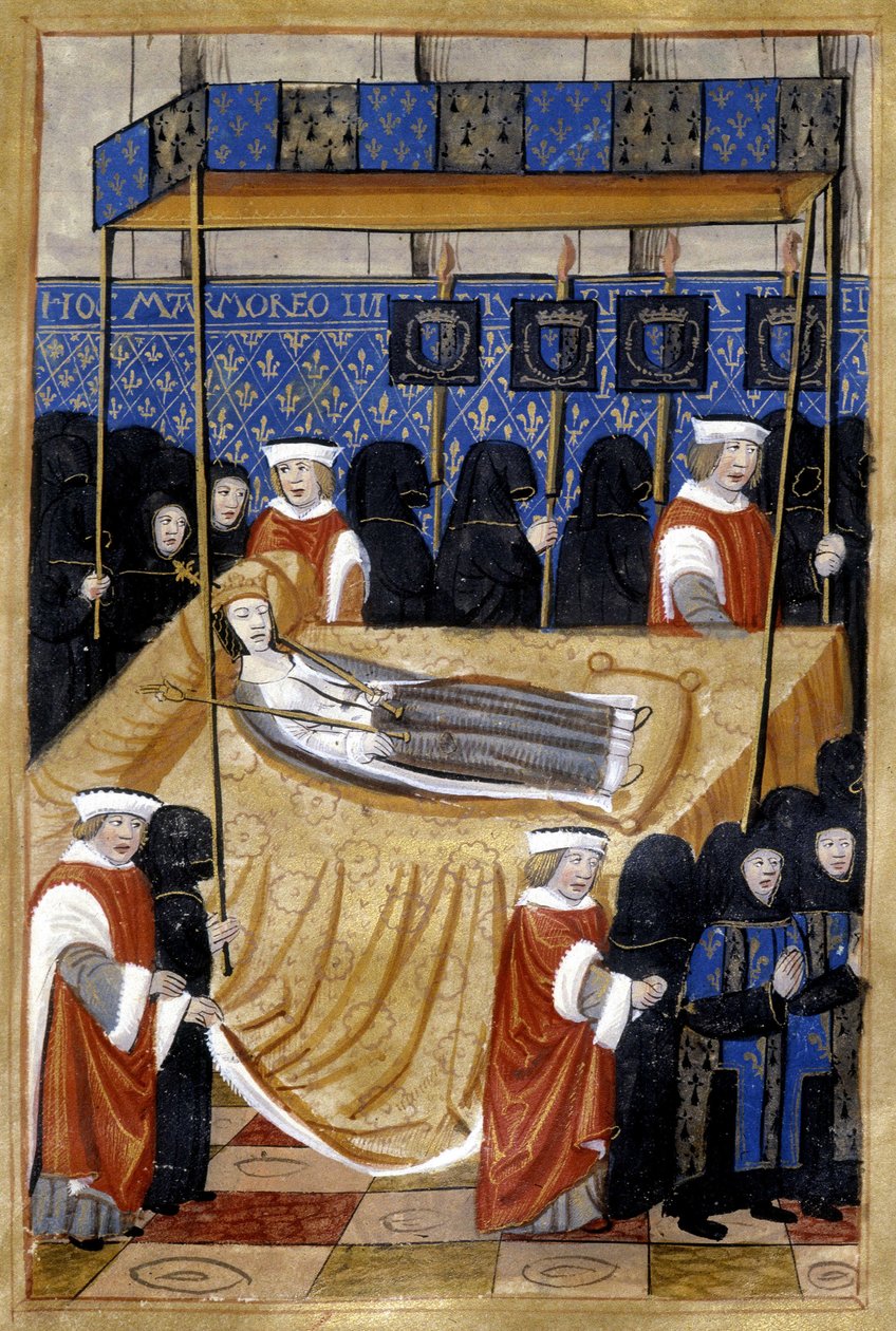 Begräbnis von Anne de Bretagne (1514) - Miniatur von Unknown artist