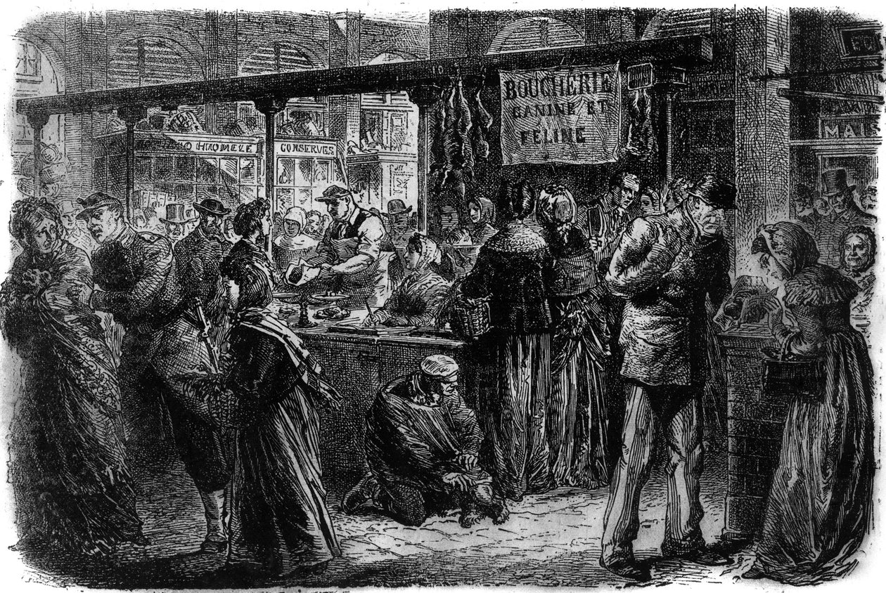 Metzgerei für Hunde und Katzen in Paris im Jahr 1870 von Unknown artist