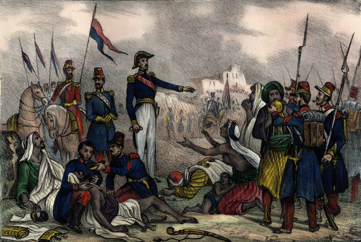 Lager arabischer Gefangener der französischen Armee Afrikas, Algerien von Unknown artist